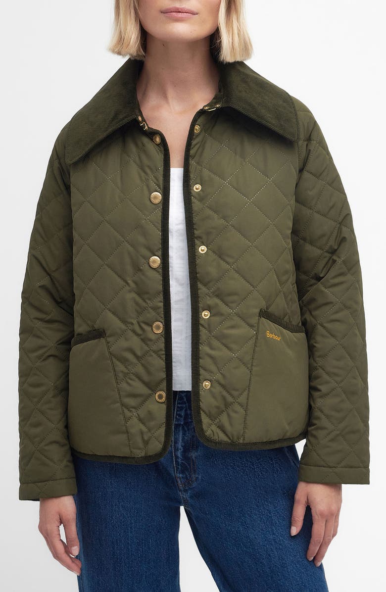 Barbour Gosford Quilted Jacket, Main, color, Army Green