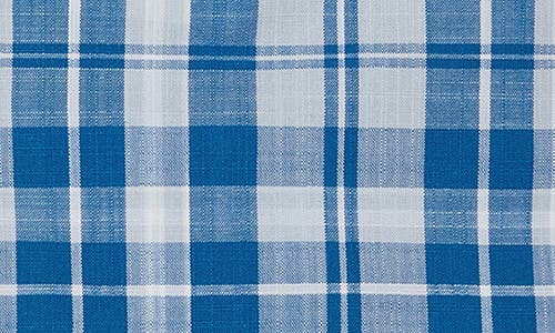 David Donahue Casual Plaid Pima Cotton Button-down Shirt In Royal/sky