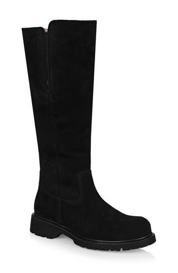 La Canadienne Helene Genuine Shearling Waterproof Boot In Black