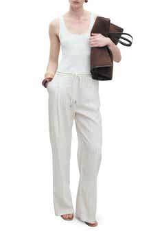 MANGO Mixed Media Tank Jumpsuit