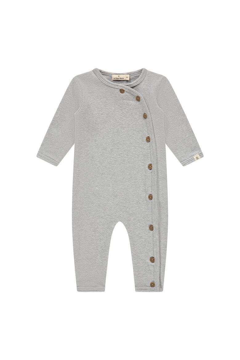 Long Sleeve Romper, Main, color, Light Grey Melange