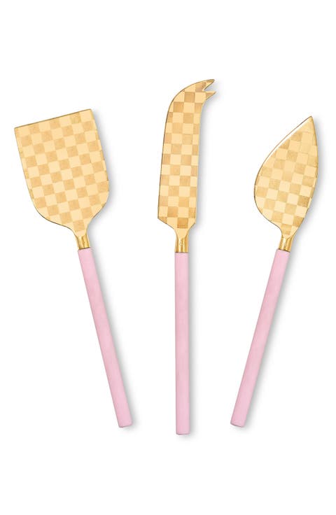 Rosy 3-Piece Cheese Knife Set