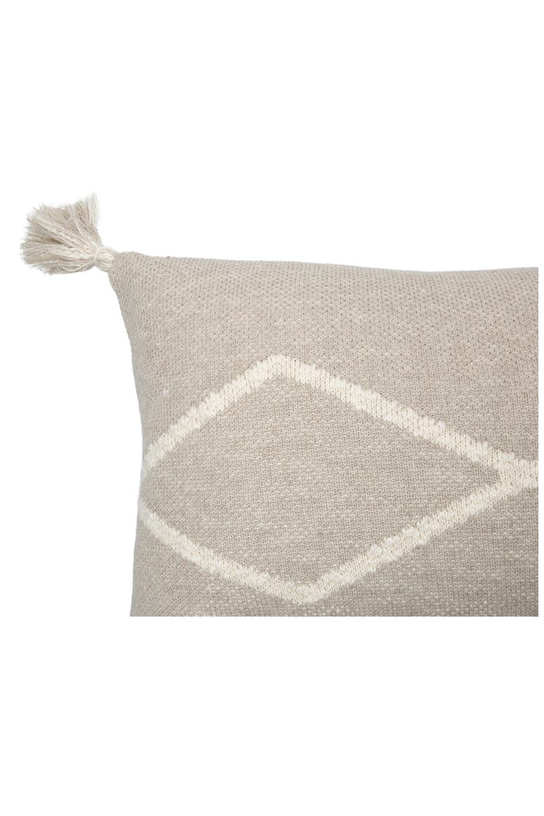Oasis Tassel Knit Accent Pillow, Alternate, color, SOFT LINEN