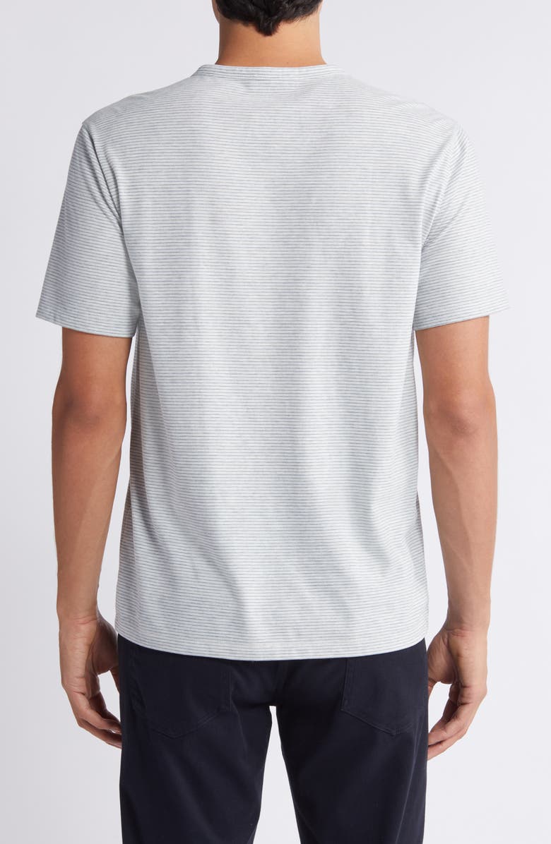 Vince Mini Stripe Henley, Alternate, color, Light Heather Grey/ Marin