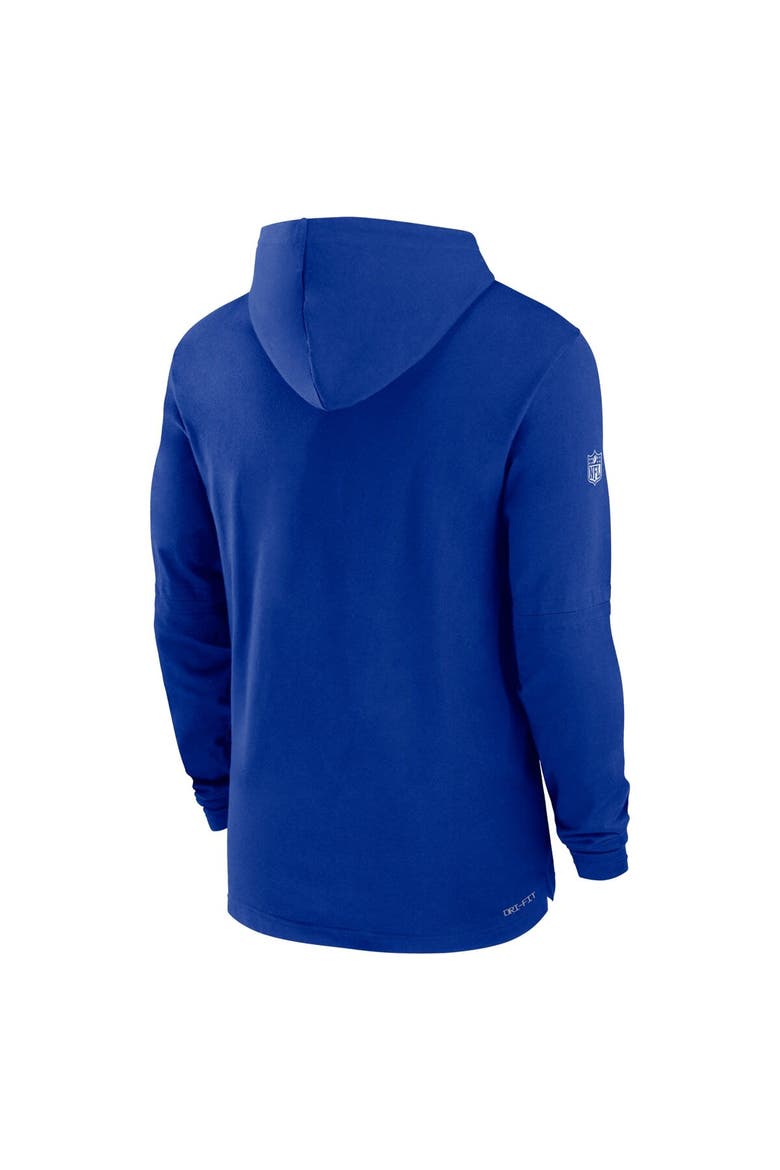 Men's Nike Royal Buffalo Bills Sideline Performance Long Sleeve Hoodie T-Shirt, Alternate, color, Royal