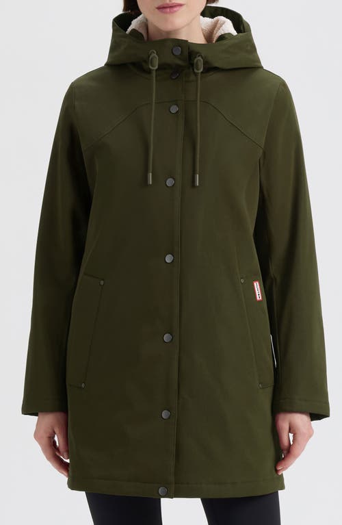 Hunter Billy Hooded Raincoat In Green