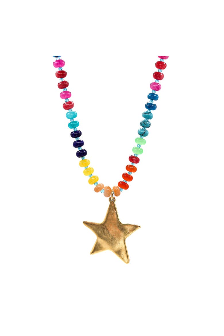 Alani Rainbow Star Necklace, Main, color, Rainbow