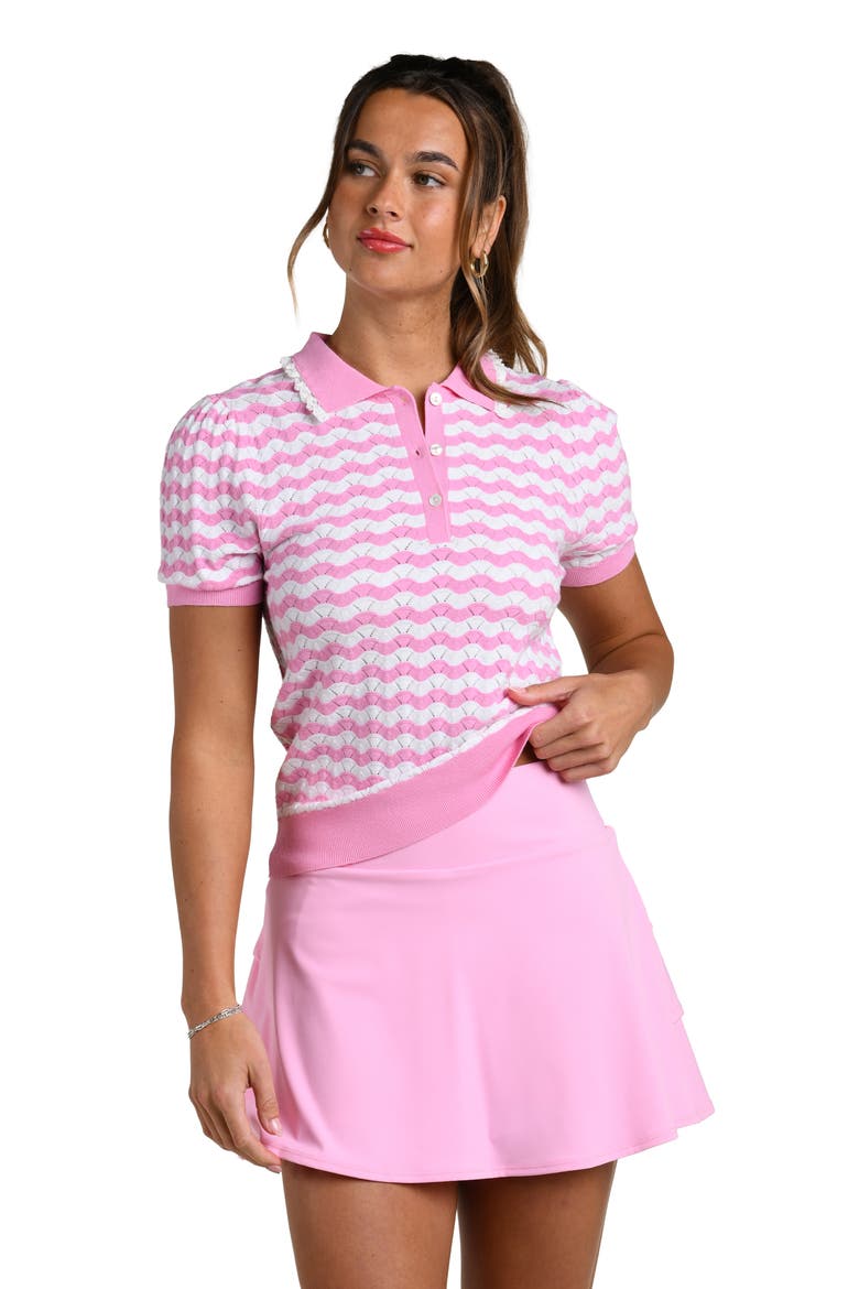 Ruffle Trim Active Skort, Alternate, color, STRAWBERRY