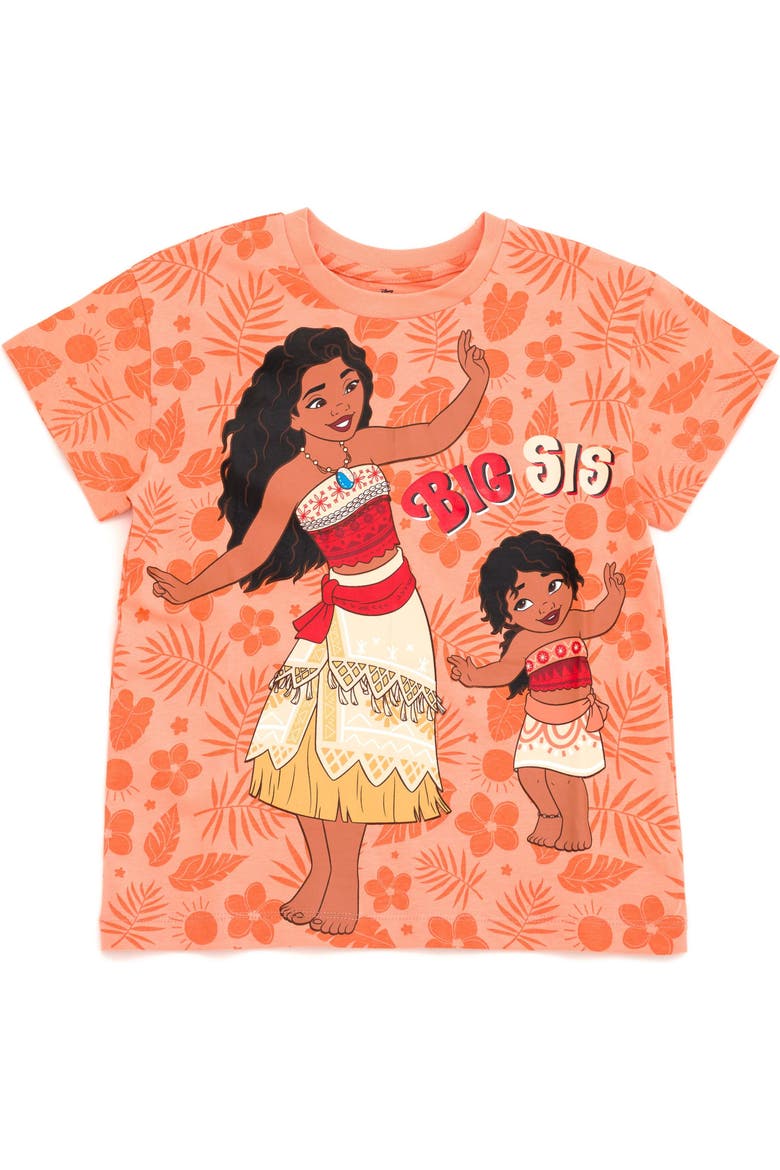 Moana Short Sleeve T-Shirt, Main, color, Coral Moana
