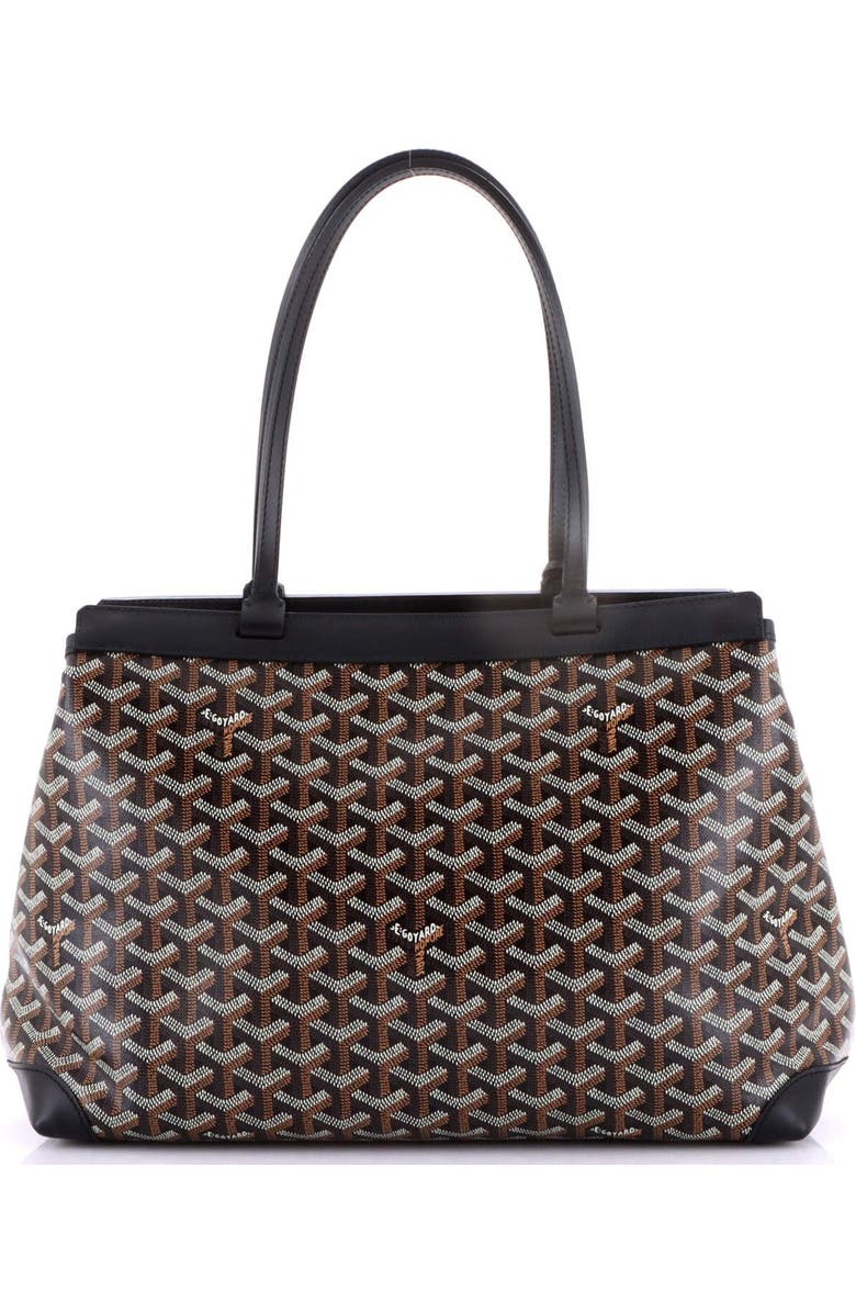 Pre-Owned Goyard Bellechasse Bag Coated Canvas PM, Alternate, color, Black