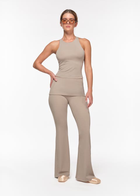 Foldover Flared Leggings