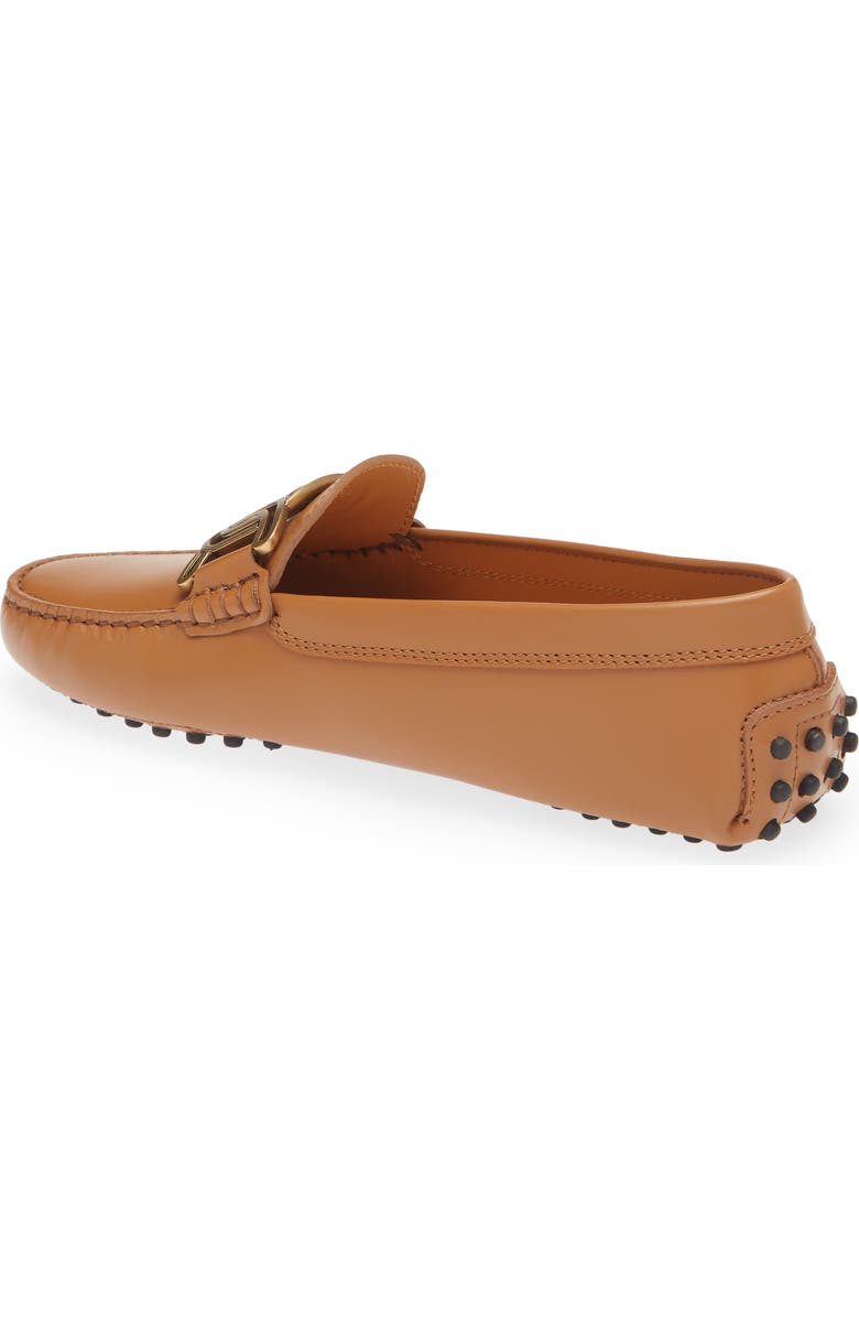 Tod's Gommini Catena Forata Chain Buckle Driving Shoe, Alternate, color, Kenia Scuro