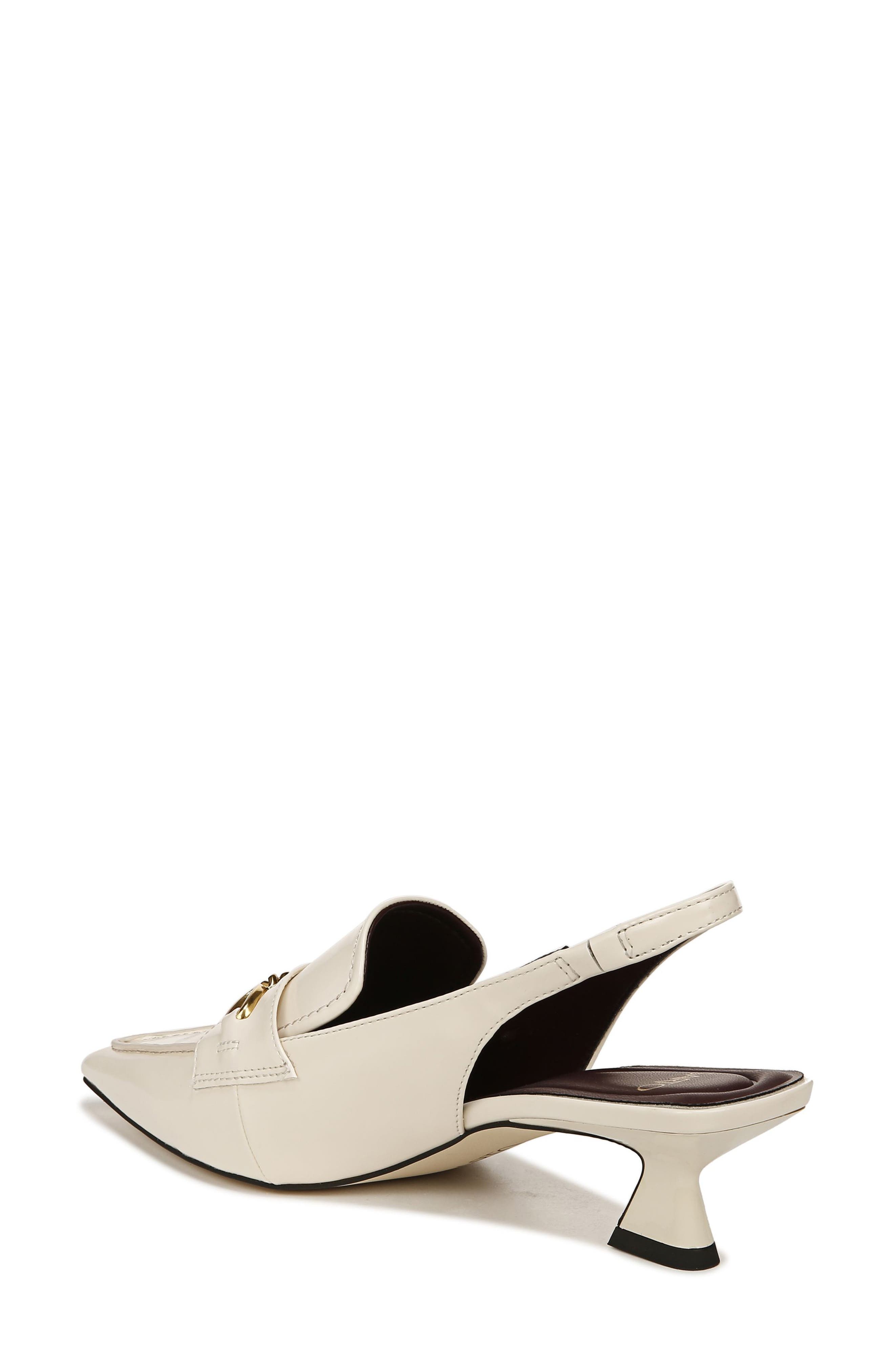 Diva Kitten Heel Pointed Toe Slingback Pump, Alternate, color, VANILLA