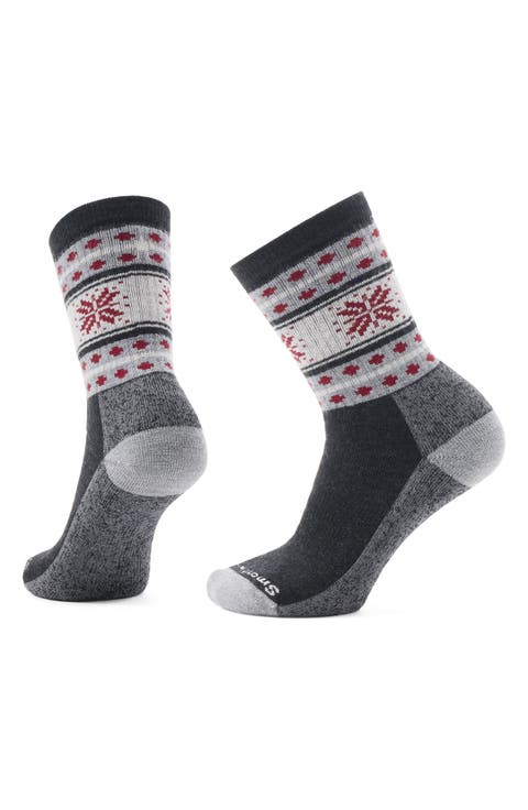 Everyday Snowflake Dream Merino Wool Blend Crew Socks