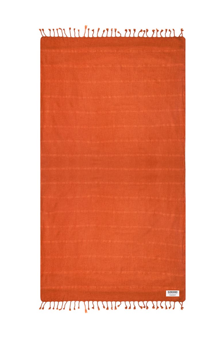 Sand Free Beach Towel - Stonewashed, Alternate, color, Petra Rust