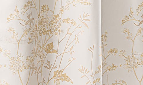 Dainty Home Set Of 2 Floral Room Darkening Curtains In Neutral