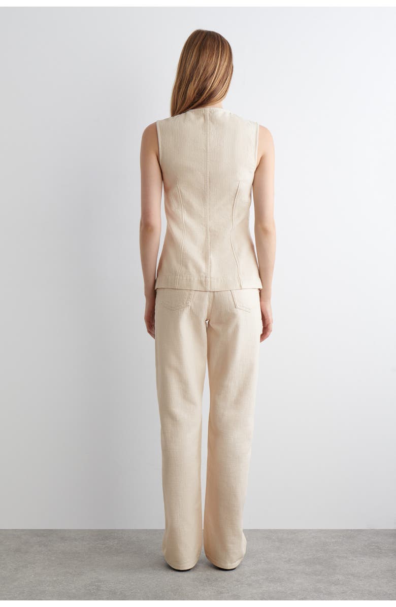 COS Sleeveless Denim Top, Alternate, color, Off-White
