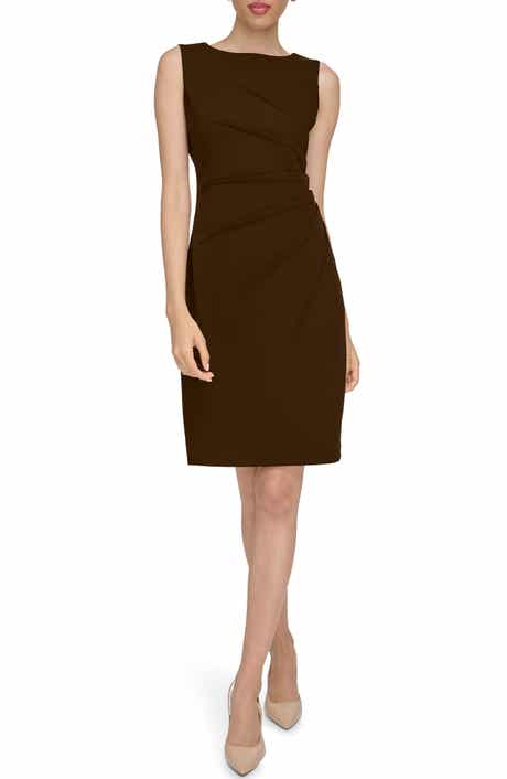 Calvin Klein Sleeveless Side Ruched Sheath Dress