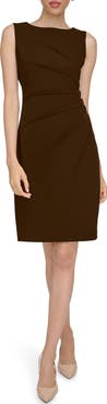 Calvin Klein Sleeveless Side Ruched Sheath Dress