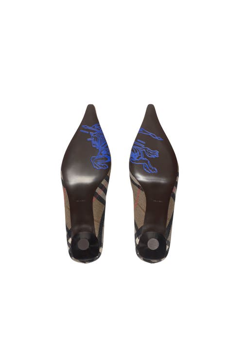Burberry Check Dame Pumps Mit Spitzer Kappe 55mm In Multi