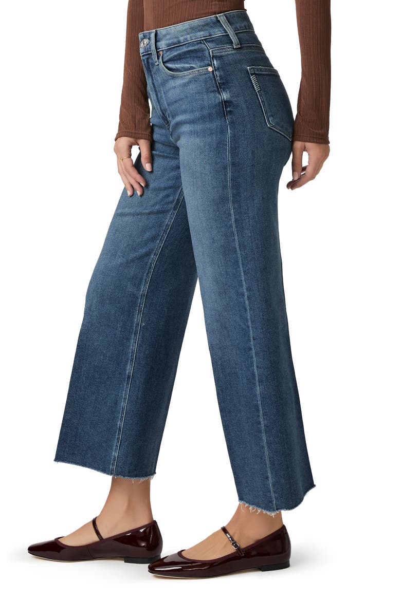 Anessa High Waist Raw Hem Wide Leg Jeans, Alternate, color, LOVEJOY
