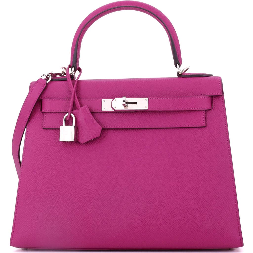 Pre-owned Hermes Hermes Kelly Handbag Pink Epsom With Palladium Hardware 28 In Pink