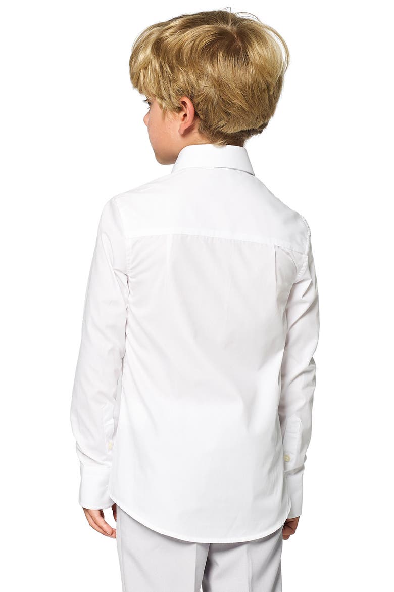 Kids' White Knight Dress Shirt, Alternate, color, WHITE