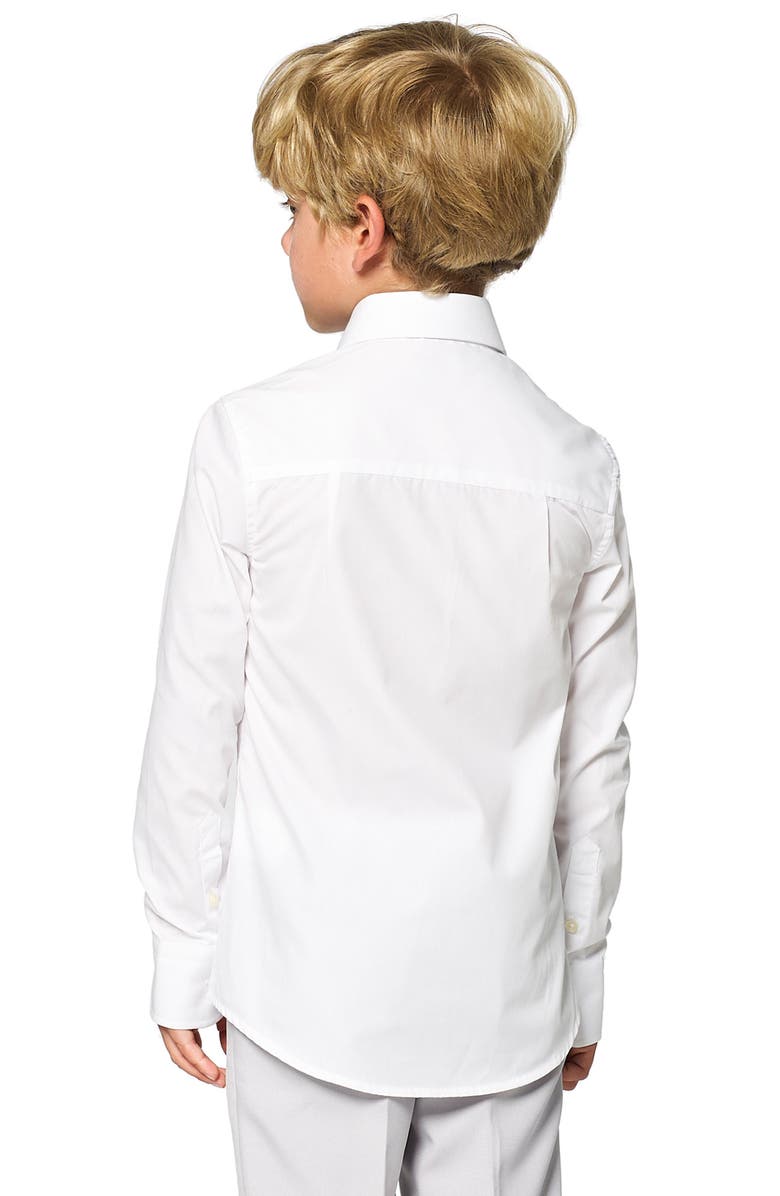 OppoSuits Kids' White Knight Dress Shirt, Alternate, color, White