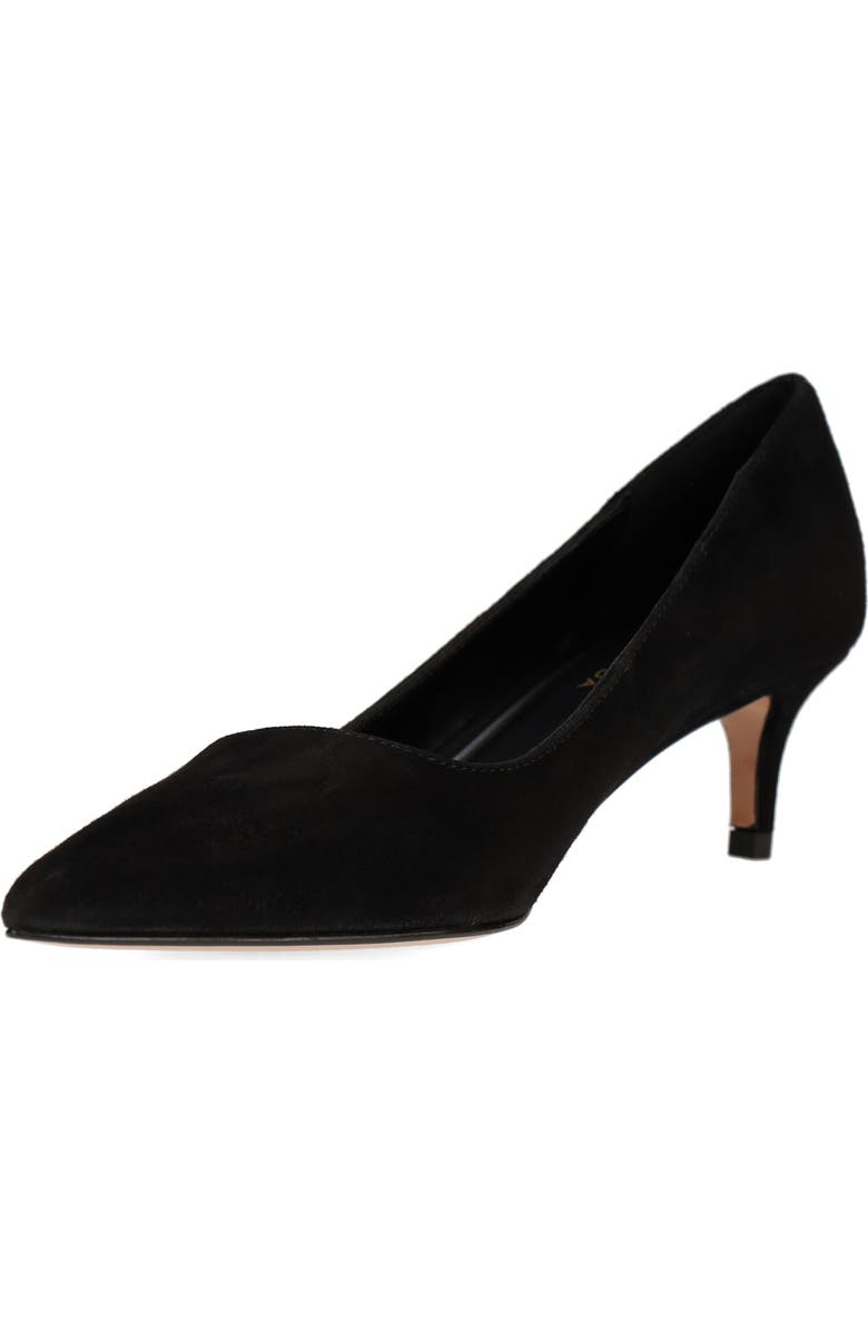 Pelle Moda Aeri Pointed Toe Kitten Heel Pump, Alternate, color, Black