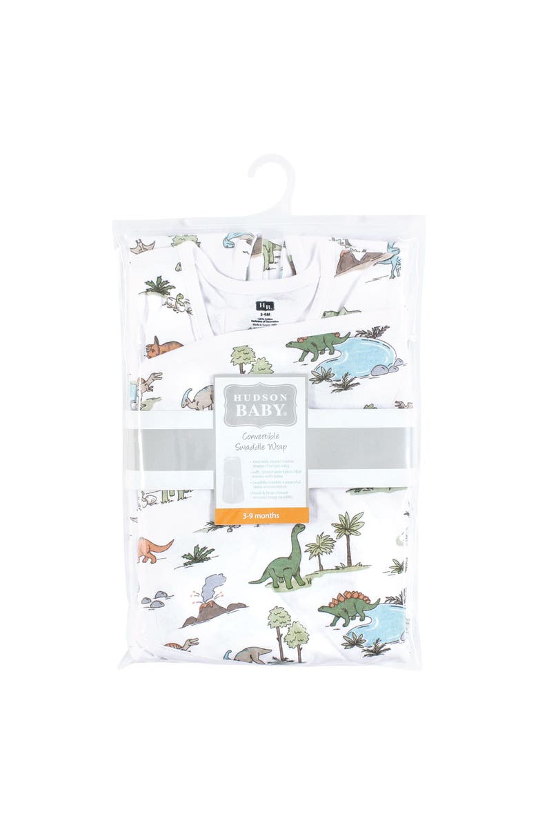 Hudson Baby Adjustable Swaddling Sleepwear, Alternate, color, Dinosaur Adventures