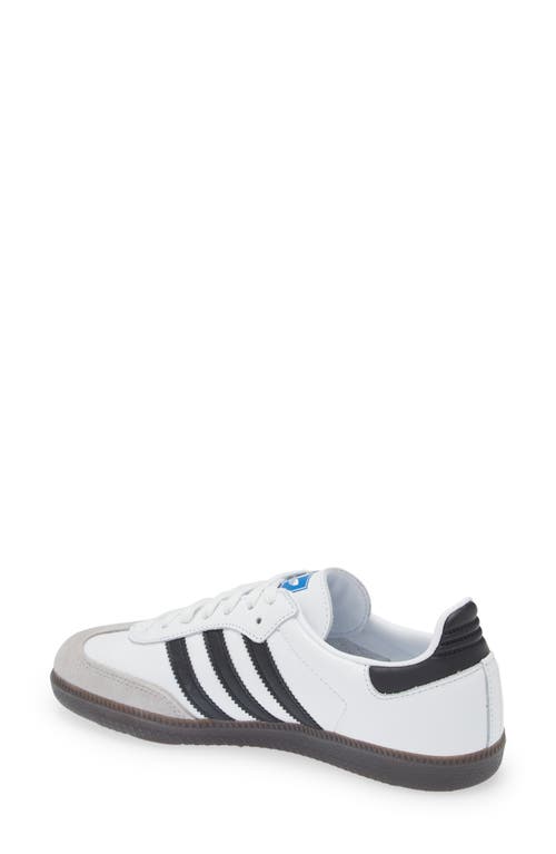 Adidas Originals Womens Silver Metallic Black Gu Samba Og Logo-print Metallic-leather Low-top Trainers Eur 36 / 3 Uk In White
