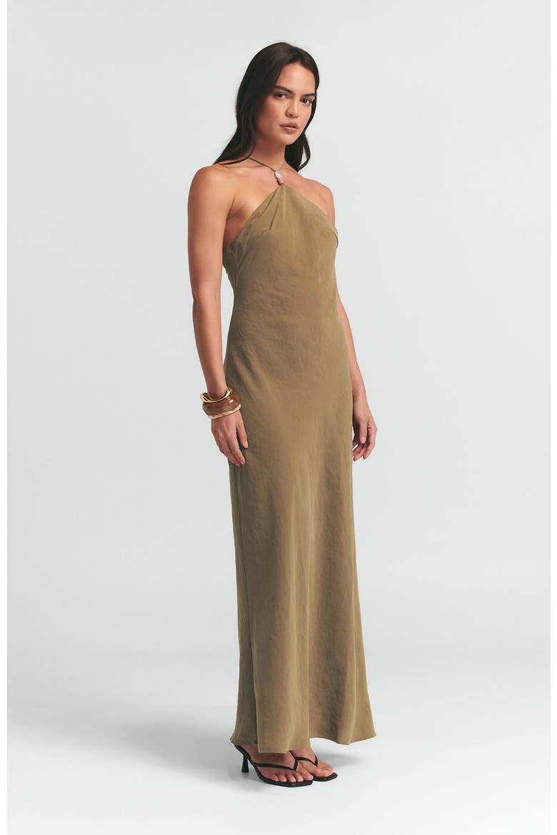 Anais Slip Dress, Alternate, color, Taupe