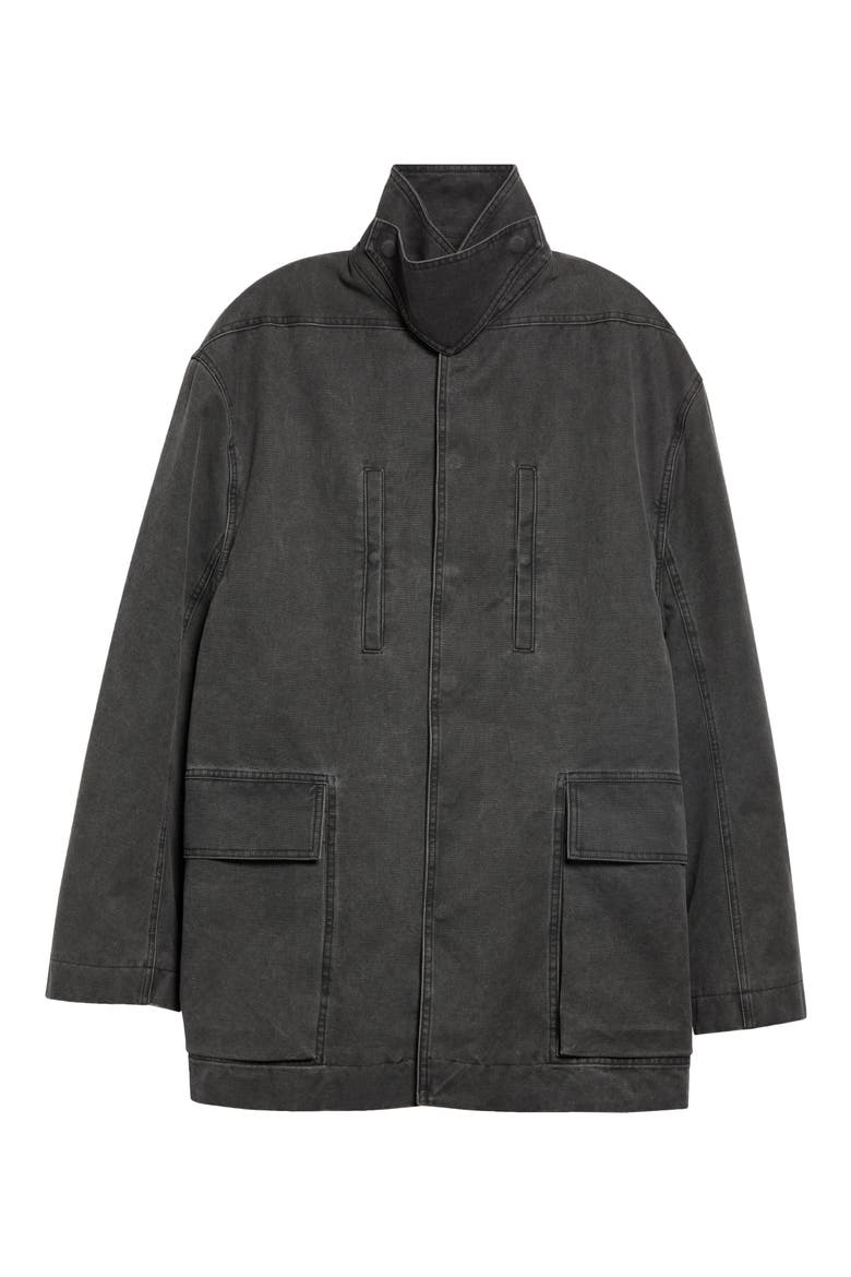 Tower Cotton Canvas Mac Coat, Main, color, GRAVEL