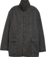 Rick Owens Tower Cotton Canvas Mac Coat