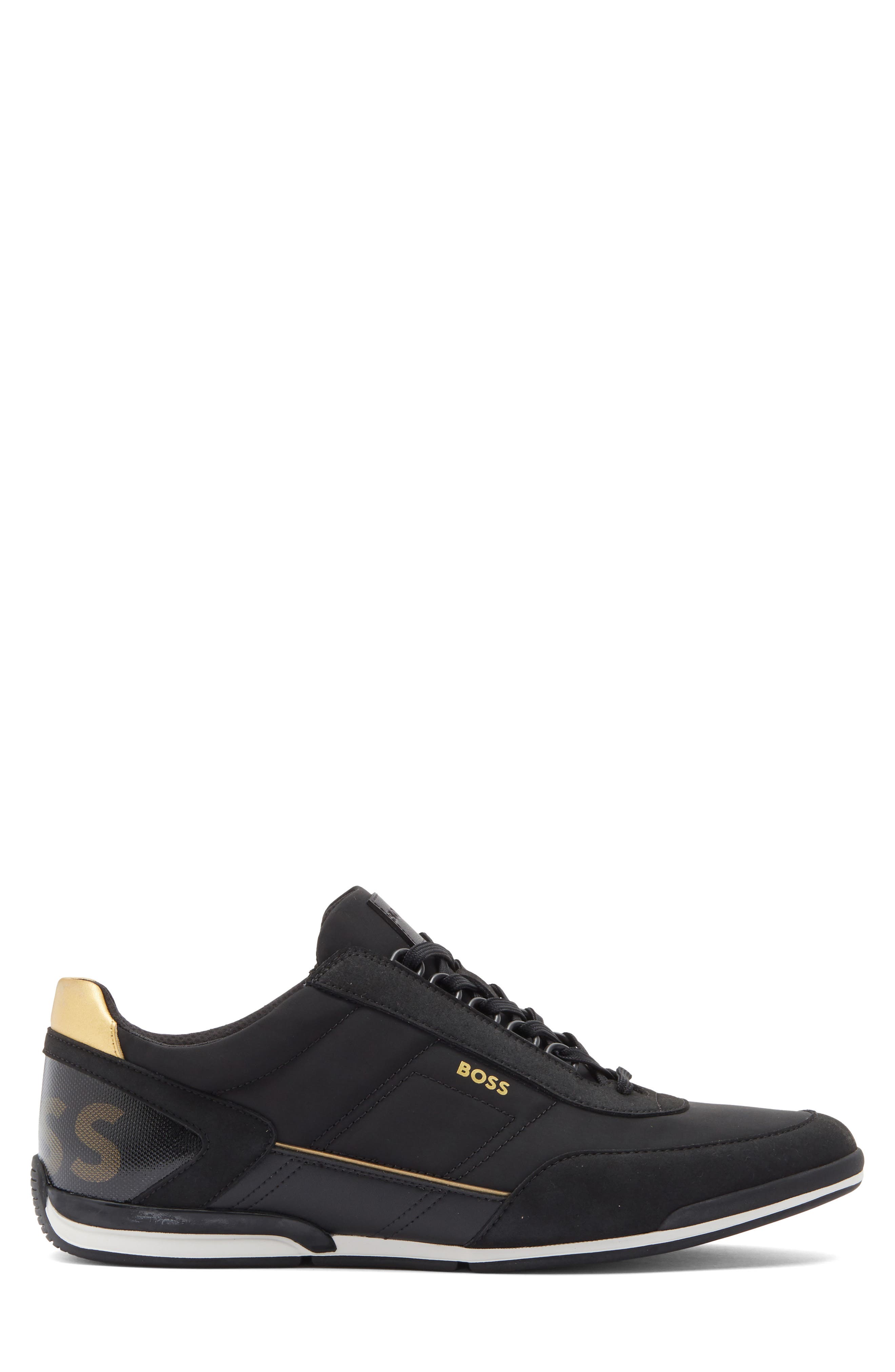 BOSS Saturn Low Top Sneaker, Alternate, color, Black