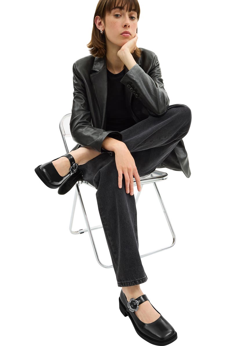 COACH Tea Rose Mary Jane Pump, Alternate, color, Black