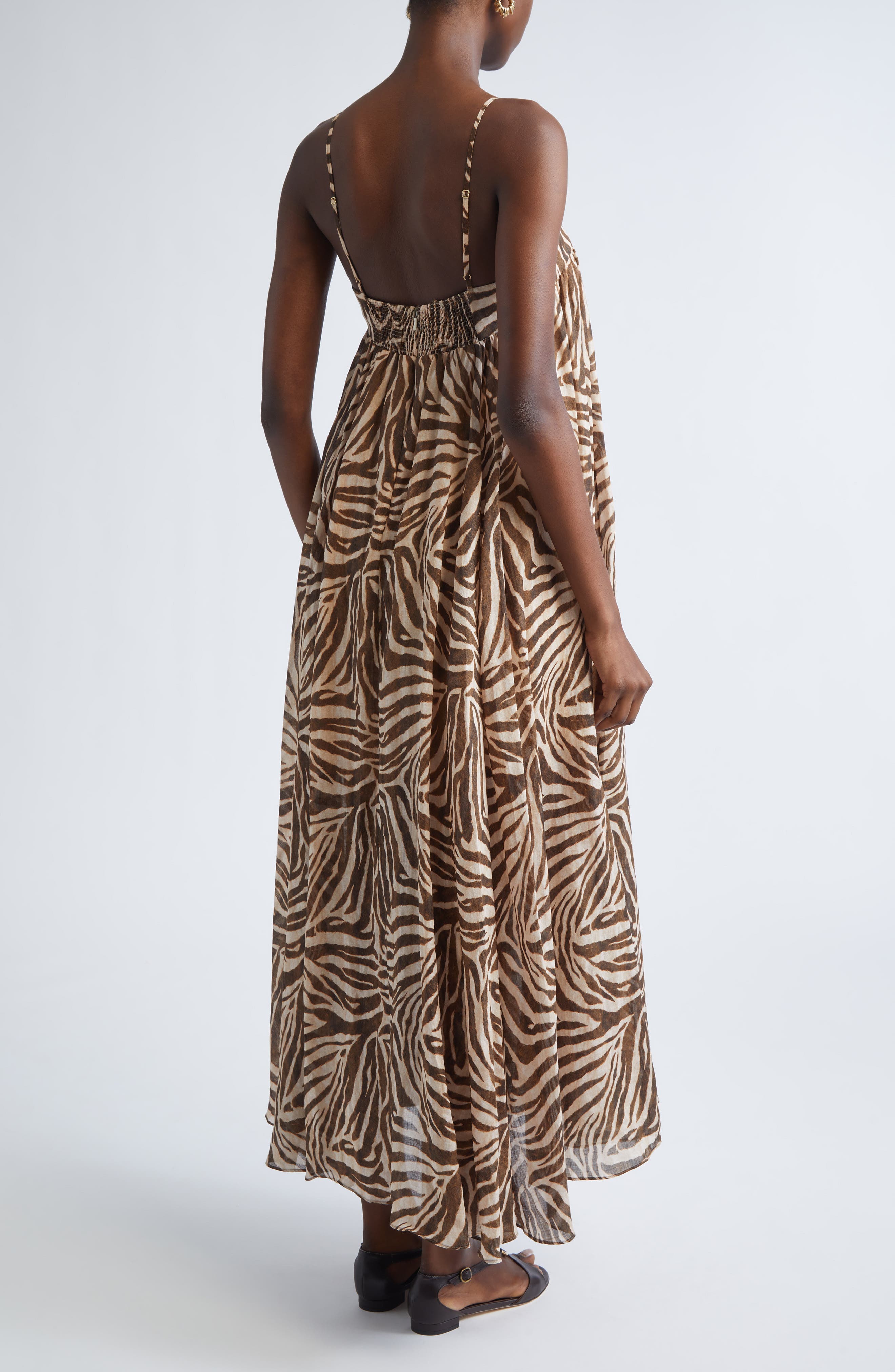 Wanderlust Zebra Stripe Cotton Maxi Dress - image 2