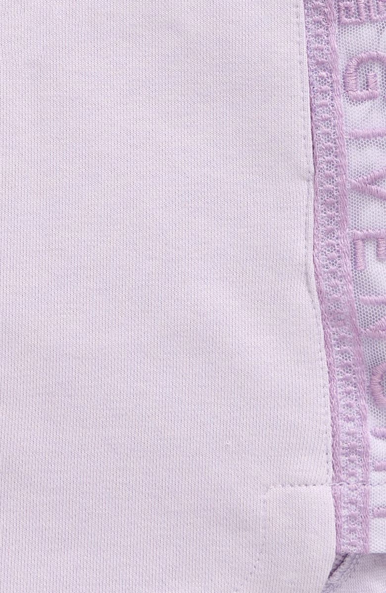 GIVENCHY KIDS Kids' Logo Embroidered Lace Inset Fleece Skirt, Alternate, color, 935-Lilac