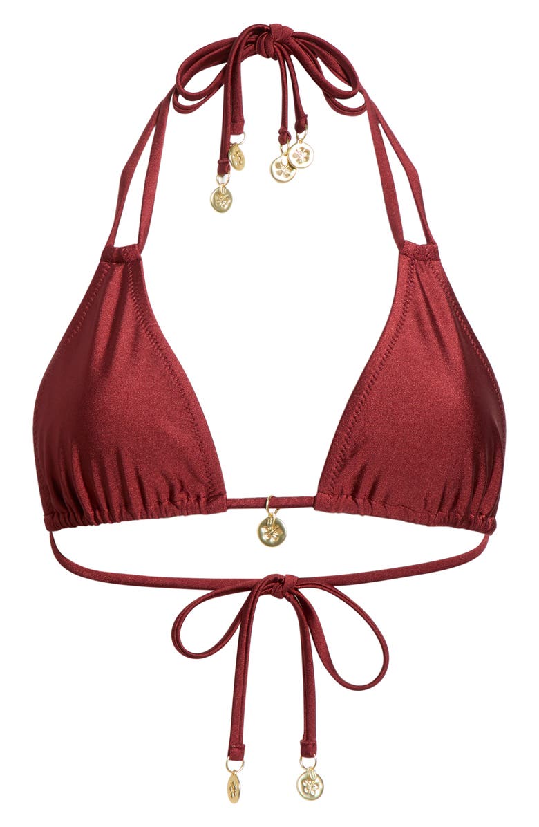 Kulani Kinis Halter Bikini Top, Alternate, color, Cinnamon Sugar