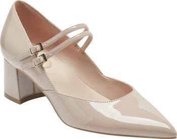(取寄) バンドリーノ レディース スミス Bandolino women Smith Light Natural Patent Bandolino Smith Pointed Toe Mary Jane Pump (Women) | Nordstrom