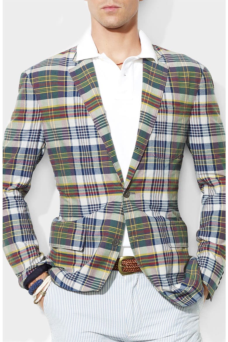 Madras Classic Fit Sportcoat, Main, color, MADRAS BLUE