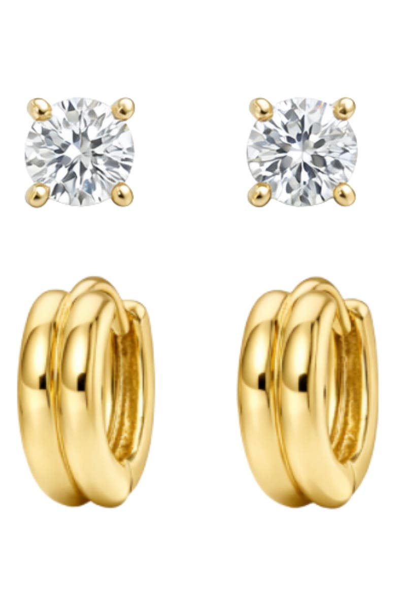ARGENTO VIVO Set of 2 Earrings, Main, color, Gold