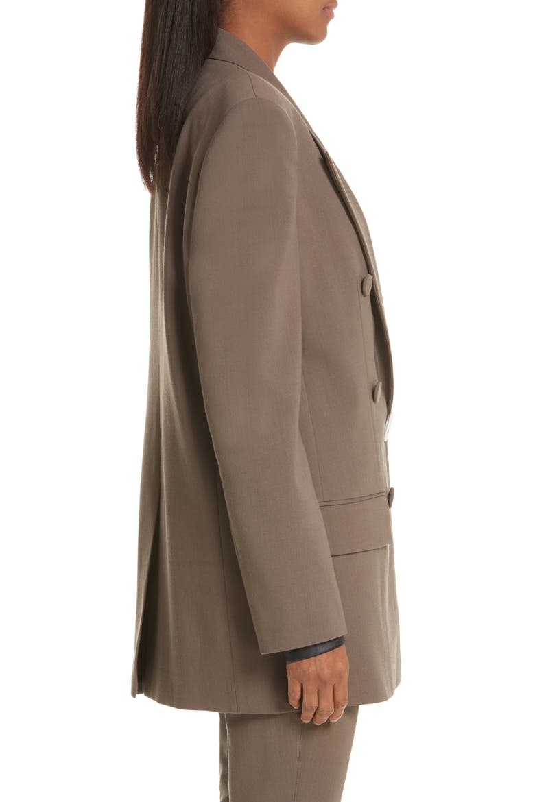 Leather Cuff Blazer, Alternate, color, KHAKI GREEN
