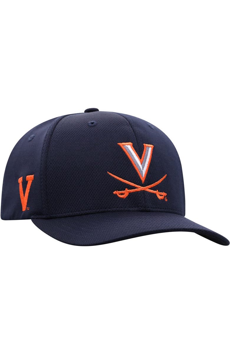 TOP OF THE WORLD Men's Top of the World Navy Virginia Cavaliers Reflex Logo Flex Hat, Alternate, color, Navy
