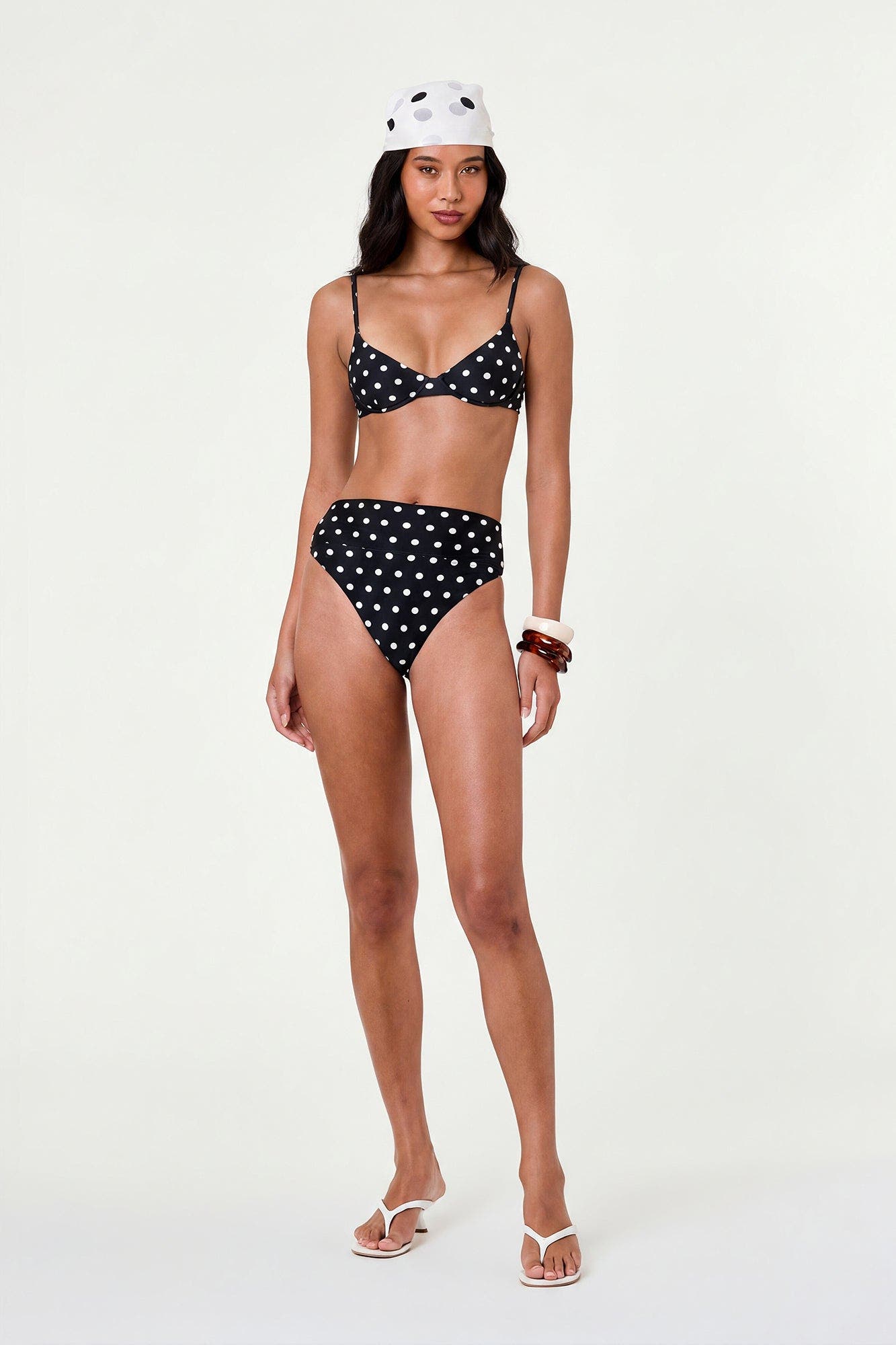 selected Black / Ivory Polka Dot