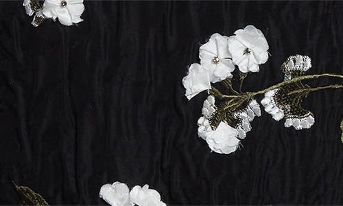 Shop Erdem Floral Embroidered Cloqué Bomber Jacket In Black