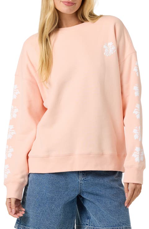 Mini Hibis Hawaii Oversized Graphic Sweatshirt