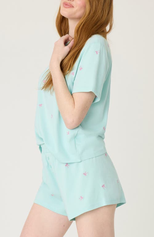 Pj Salvage Pretty Punch Double Brushed Pointelle Short Pajamas In Green