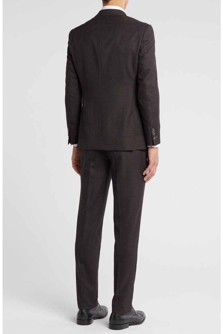 Notch Lapel Wool Blend Two-Piece Suit, Alternate, color, BROWN