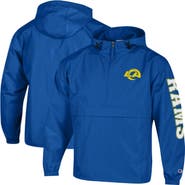 Champion Men's Champion Royal Los Angeles Rams Packable Hooded Windbreaker Half-Zip Jacket